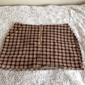 Plaided Brown Skirt